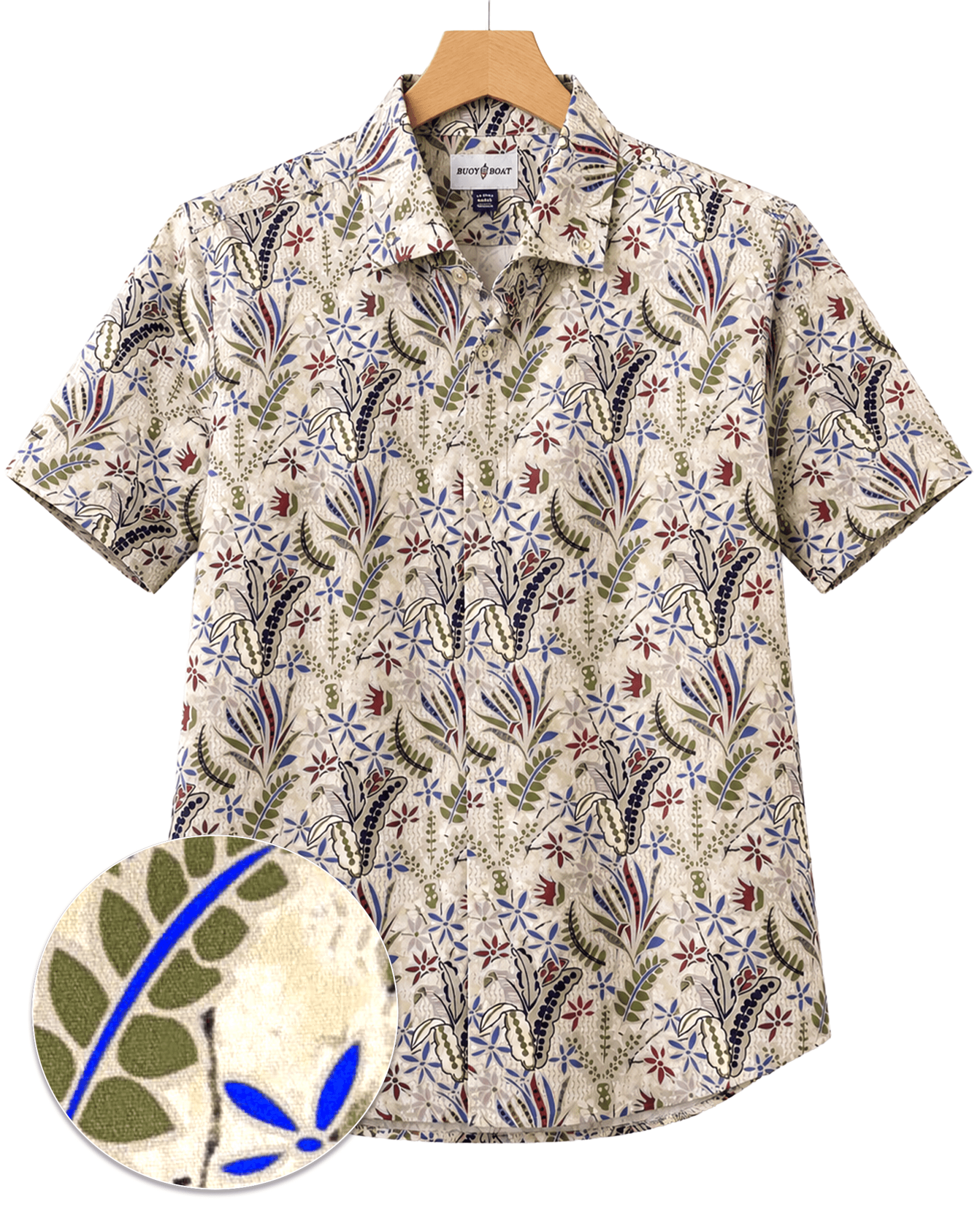 Tropical Floral Woven Shirt - Buoy & Boat - Short Sleeve Woven - 