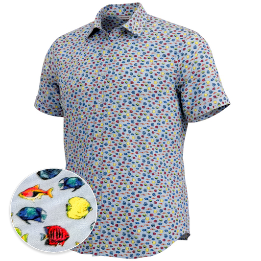 Aquarium Woven Shirt – Blue Multi