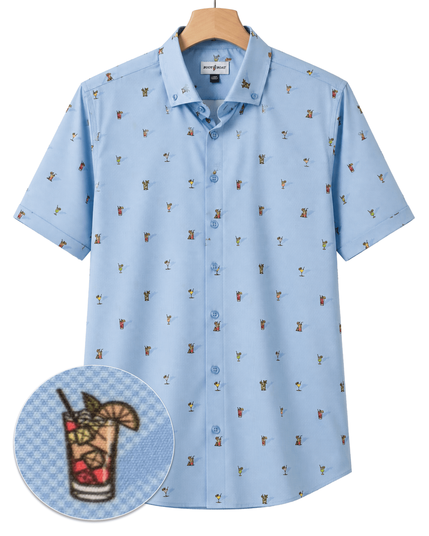 Cocktail Hour Woven Shirt - Buoy & Boat - Short Sleeve Woven - Blue