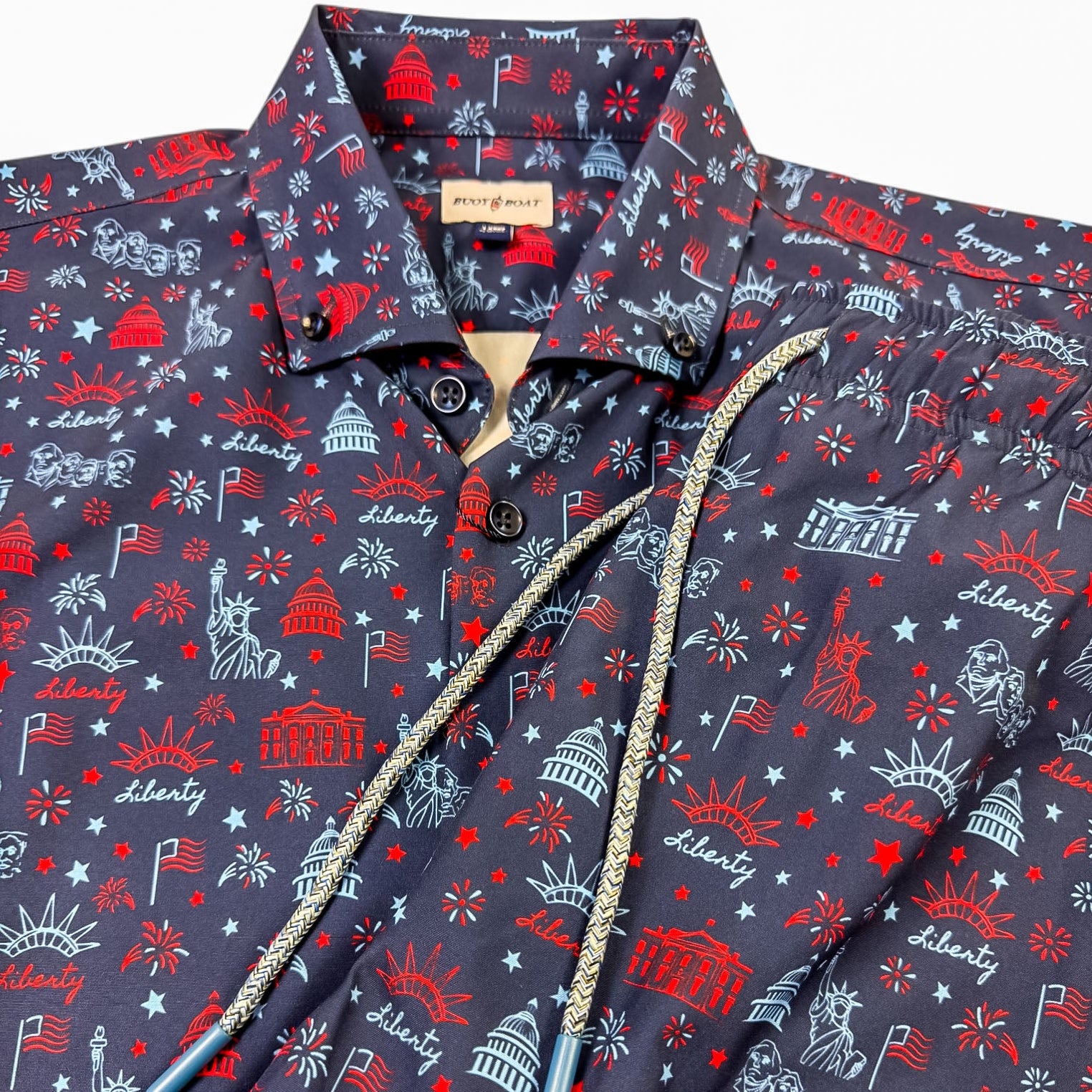 Shirt with a detailed pattern on a white background