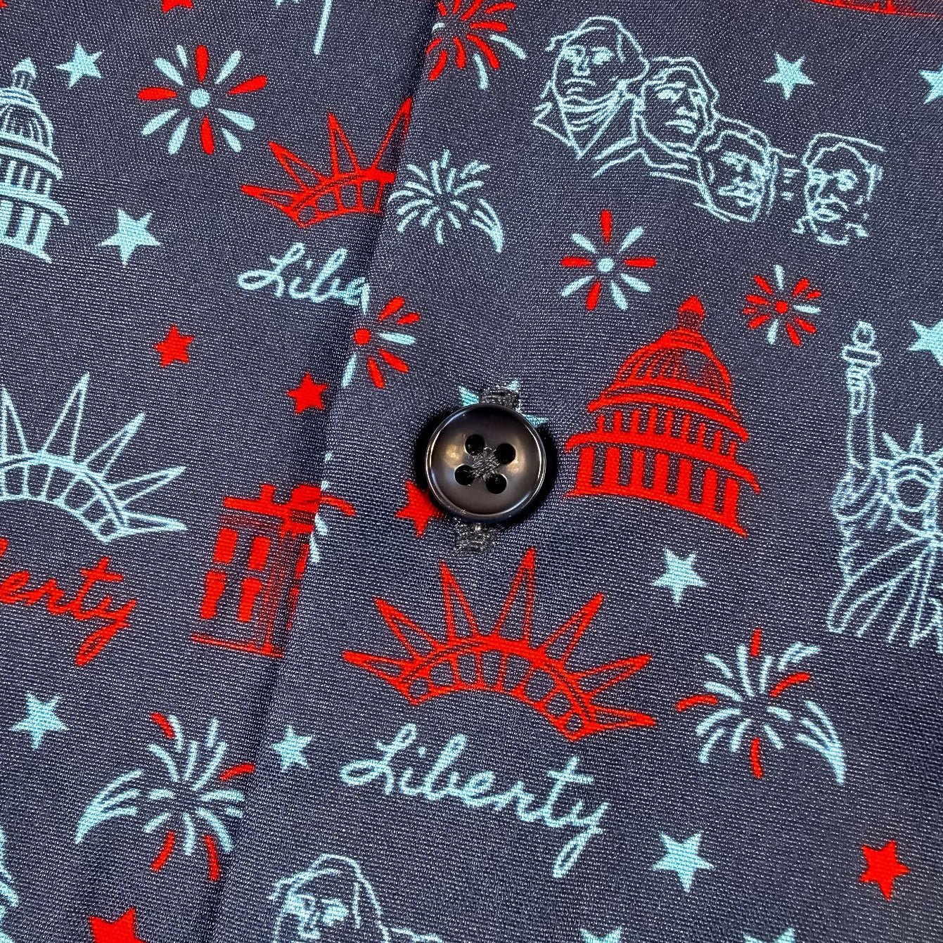 Lady Liberty Woven Shirt – Navy