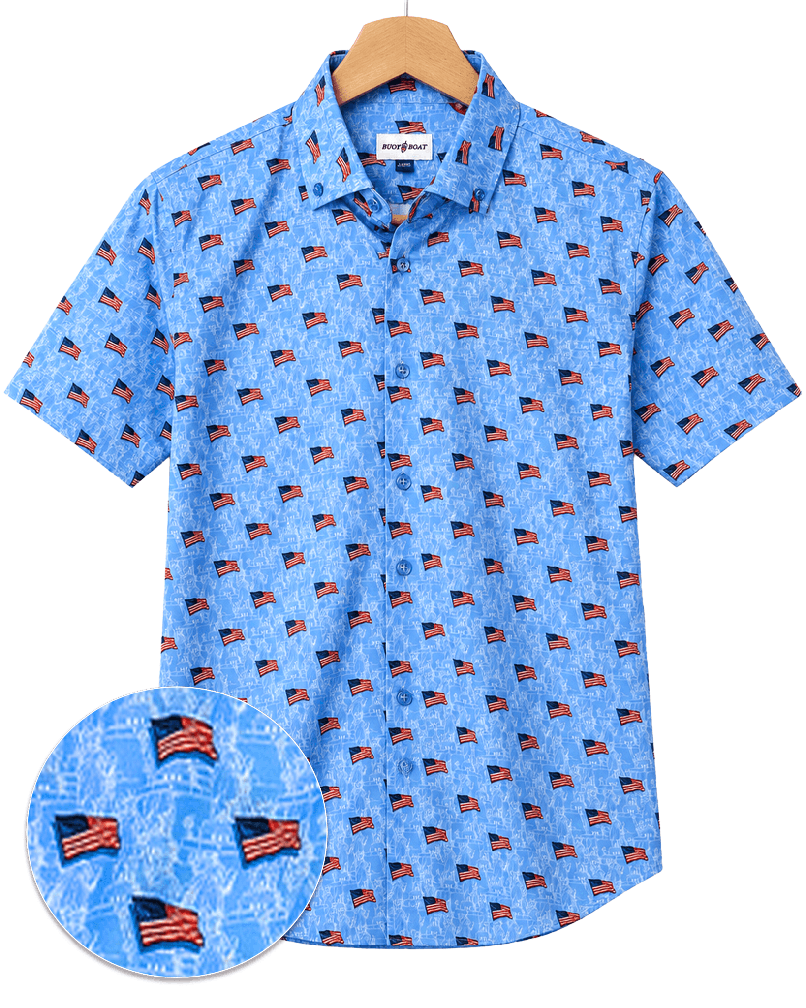 Liberty Flag Woven Shirt - Buoy & Boat - Short Sleeve Woven - 
