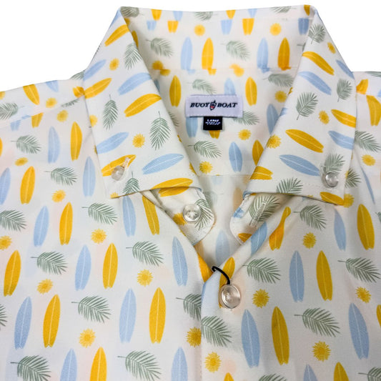 Surfboard Woven Shirt - White Multi