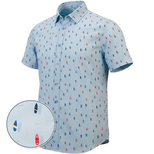 Surfboard Woven Shirt - Blue