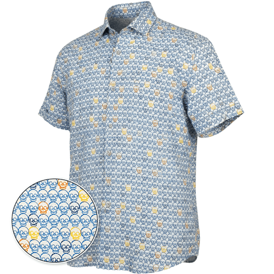 Skulls Woven Shirt - White Multi
