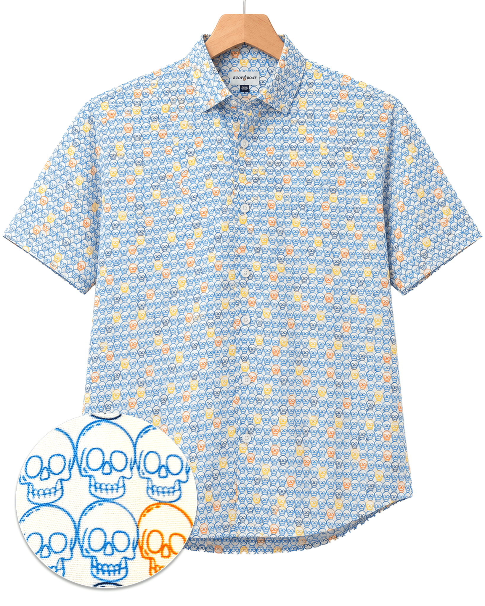 Skulls Woven Shirt - Buoy & Boat - Short Sleeve Woven - 