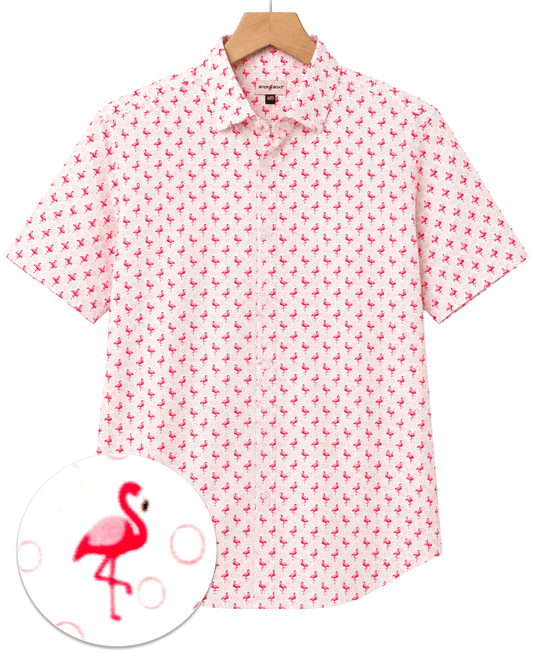 Flamingo Woven Shirt - Buoy & Boat - Short Sleeve Woven - 