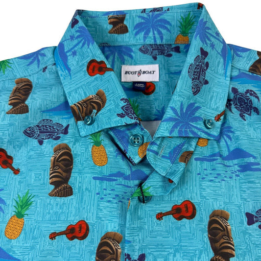Isla Bonita Woven Shirt - Lagoon