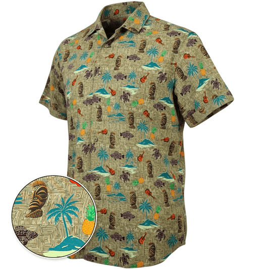 Isla Bonita Olive Woven Shirt