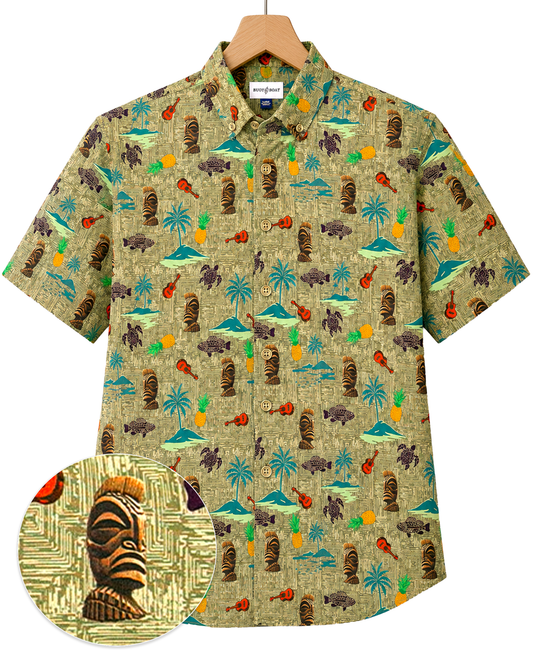 Isla Bonita Woven Shirt - Buoy & Boat - Short Sleeve Woven - Olive