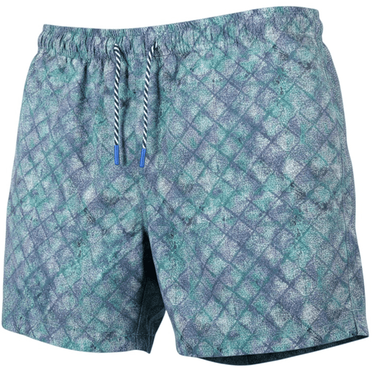 Oxford Diamonds Swim Trunks - Teal/Blue