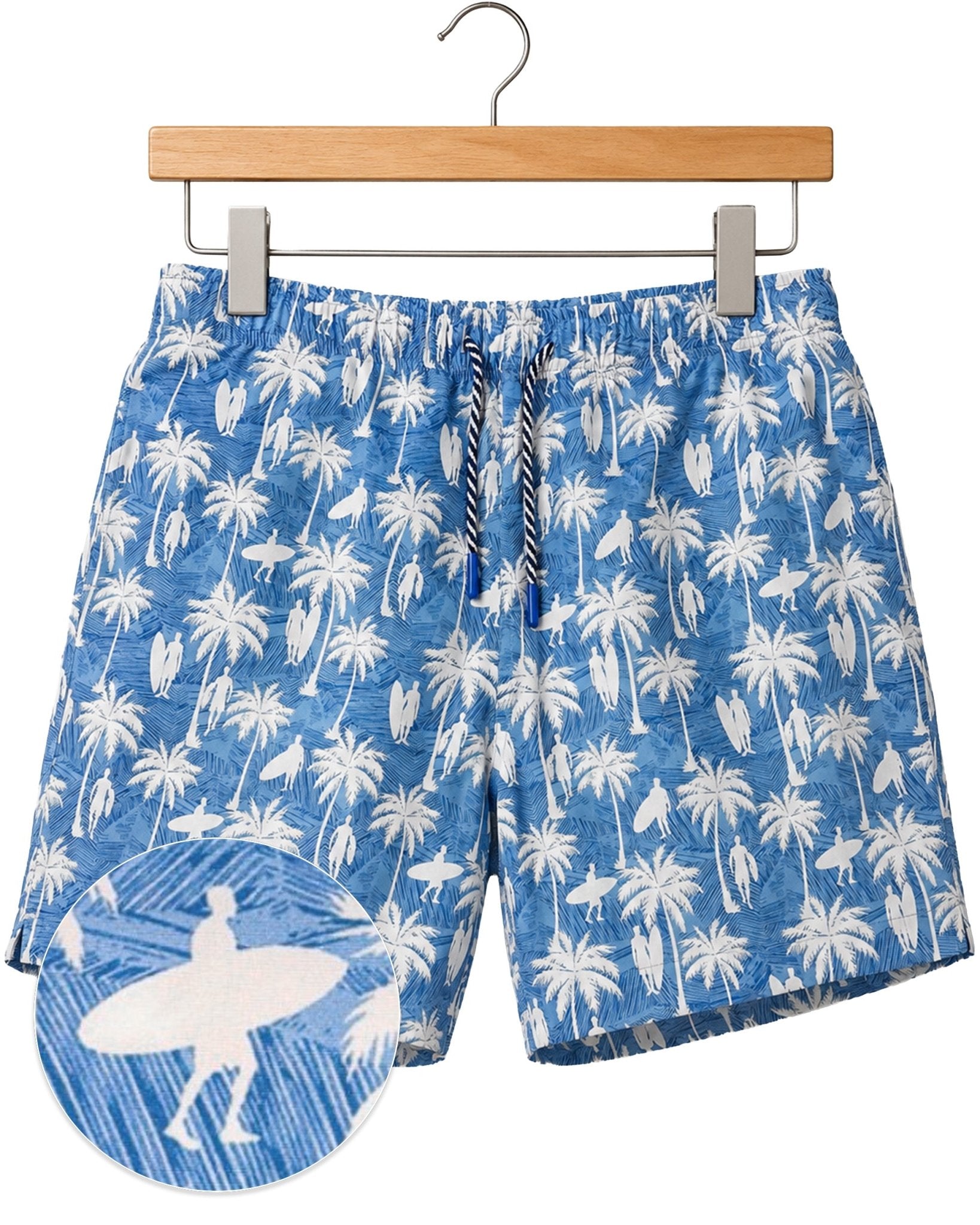 Surf Palm Swim Trunks - Buoy & Boat - Swim Trunks - Blue