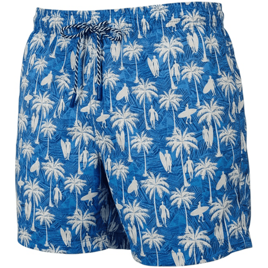 Surf Palm Swim Trunks - Blue