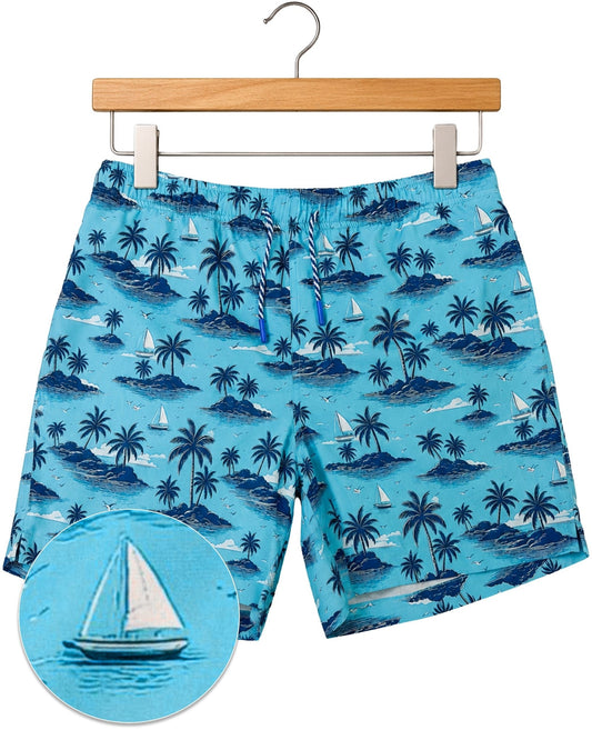 My Isle Swim Trunks - Buoy & Boat - Swim Trunks - Aqua