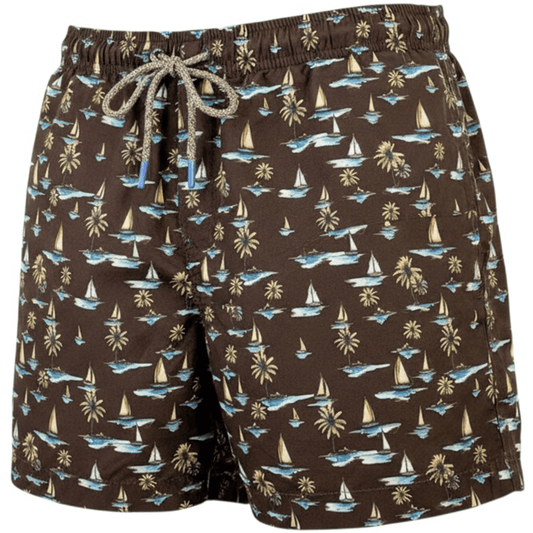 Sail Away Swim Trunks - Black Multi