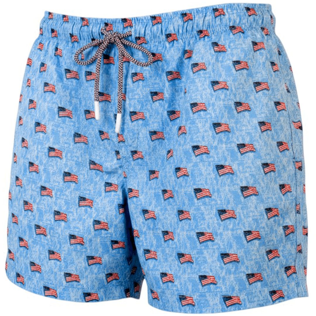 Liberty Flag Swim Trunks - Blue