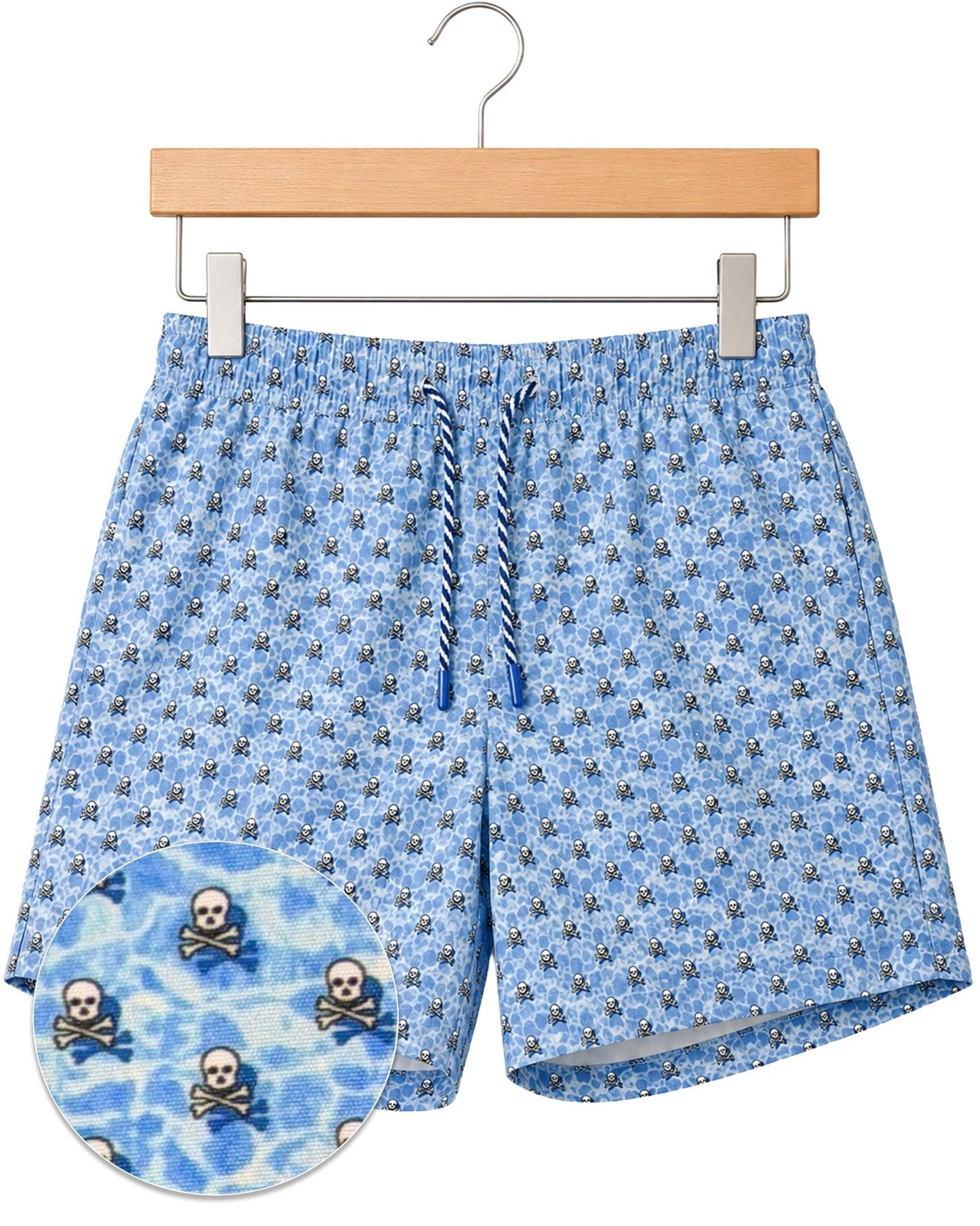 Water Skulls Swim Trunks - Buoy & Boat - Swim Trunks - Blue
