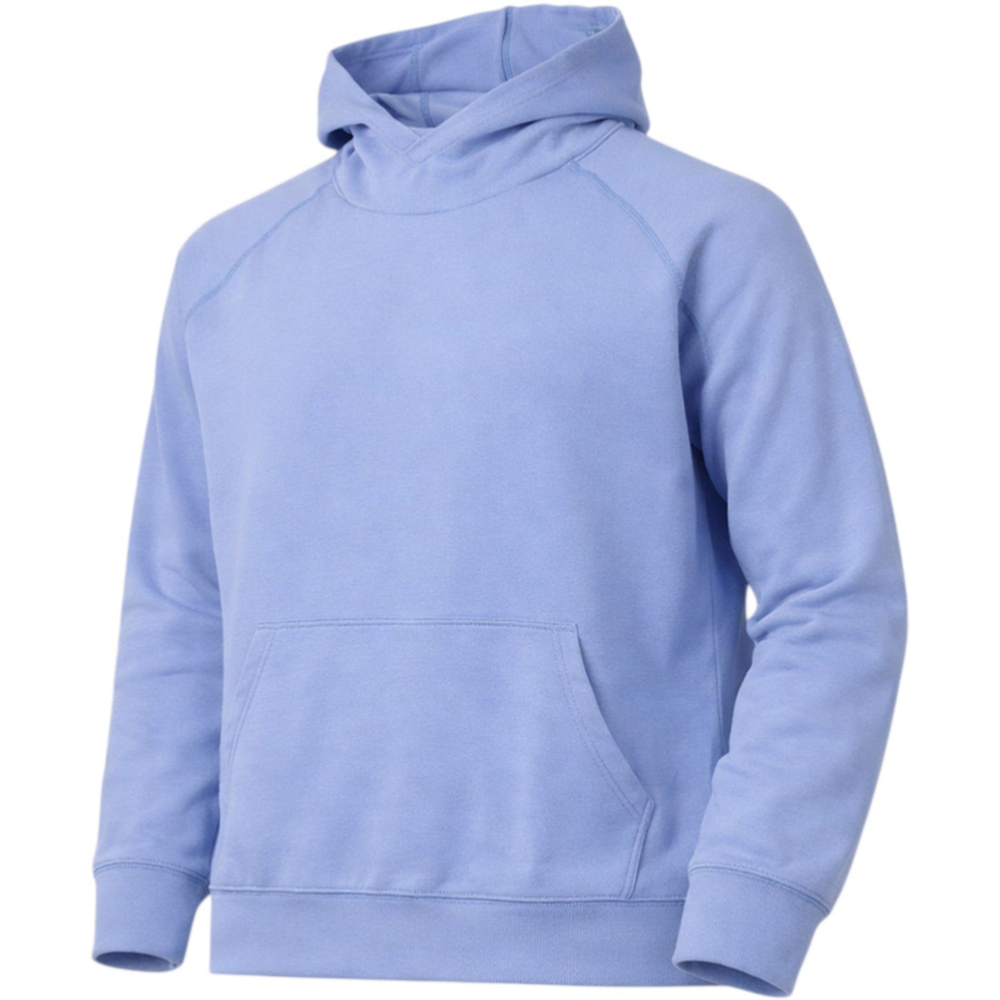 Light blue hoodie on a white background