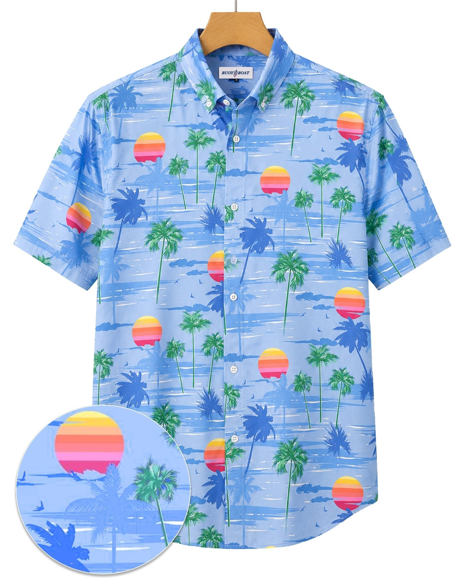 Island Paradise Woven Shirt - Blue - Buoy & Boat - Short Sleeve Woven - Blue