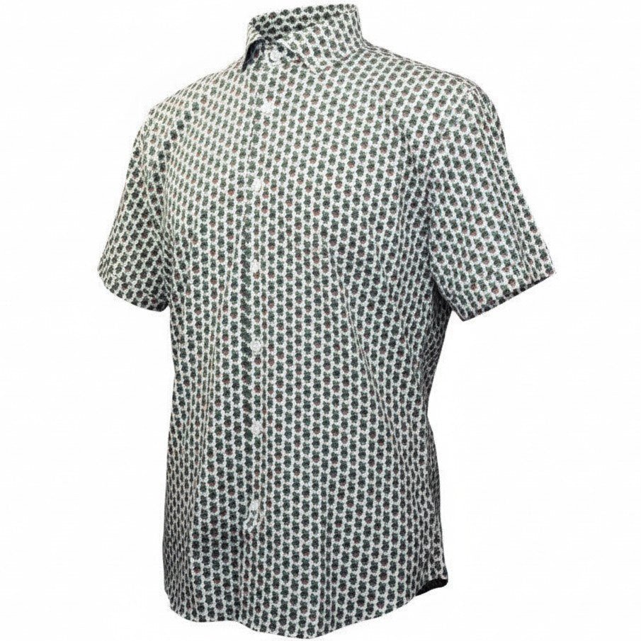 Pineapple Skull Woven Shirt - White