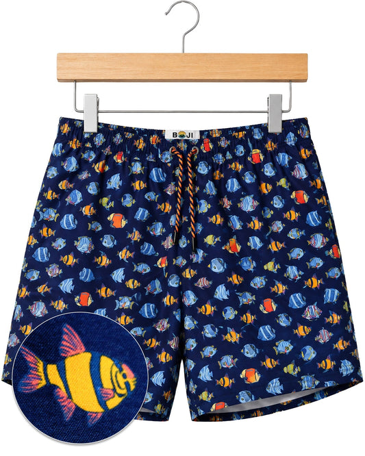 Exotic Fished Swim Trunks - Navy - Buoy & Boat - Swim Trunks - Navy