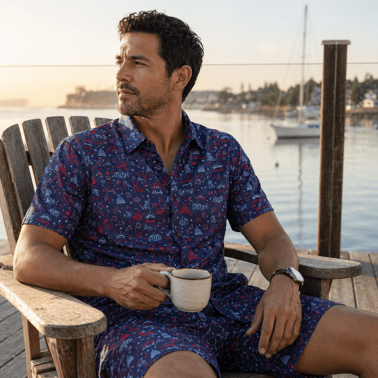 Lady Liberty Swim Trunks - Buoy & Boat - Swim Trunks - 