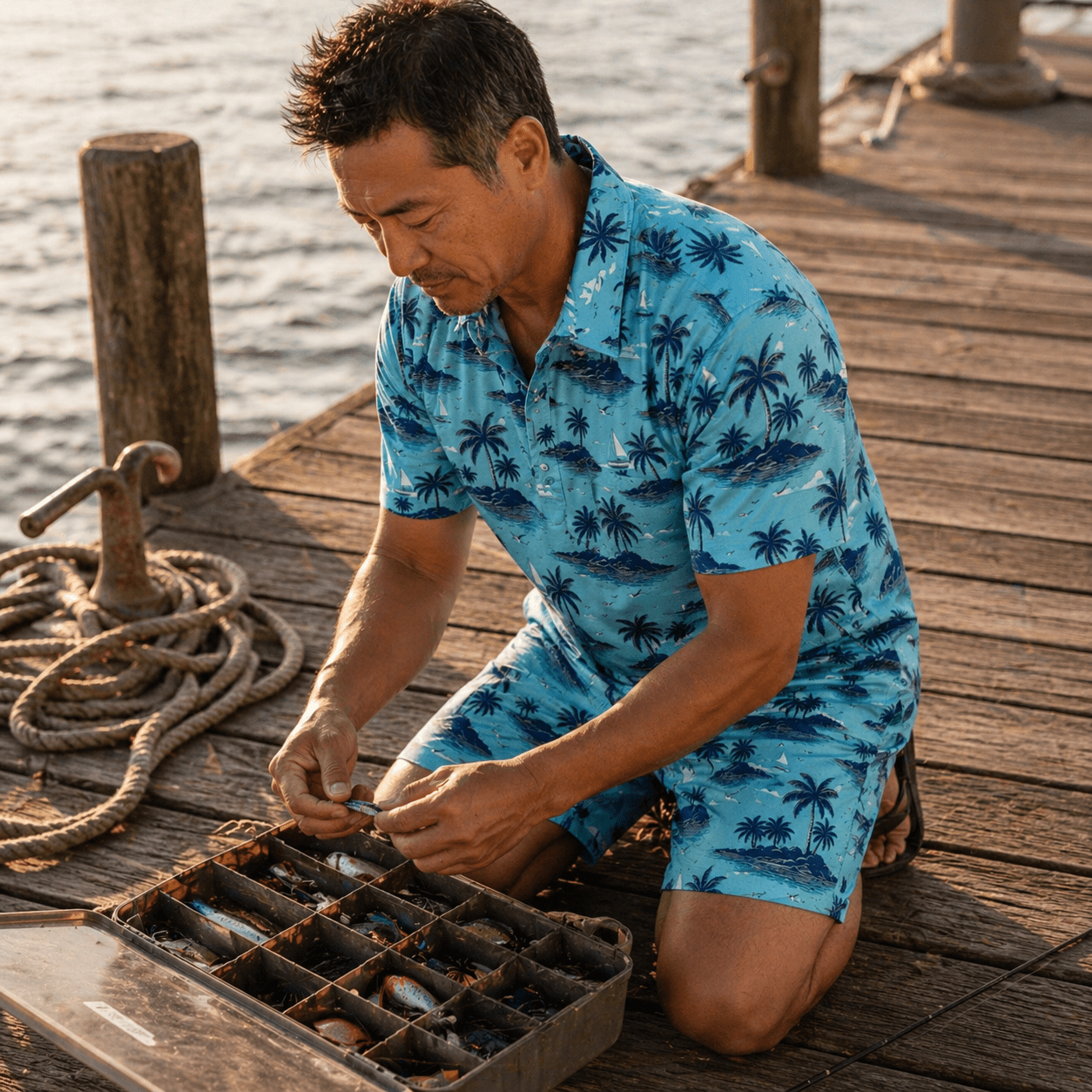 My Isle Woven Shirt - Buoy & Boat - Short Sleeve Woven - Aqua
