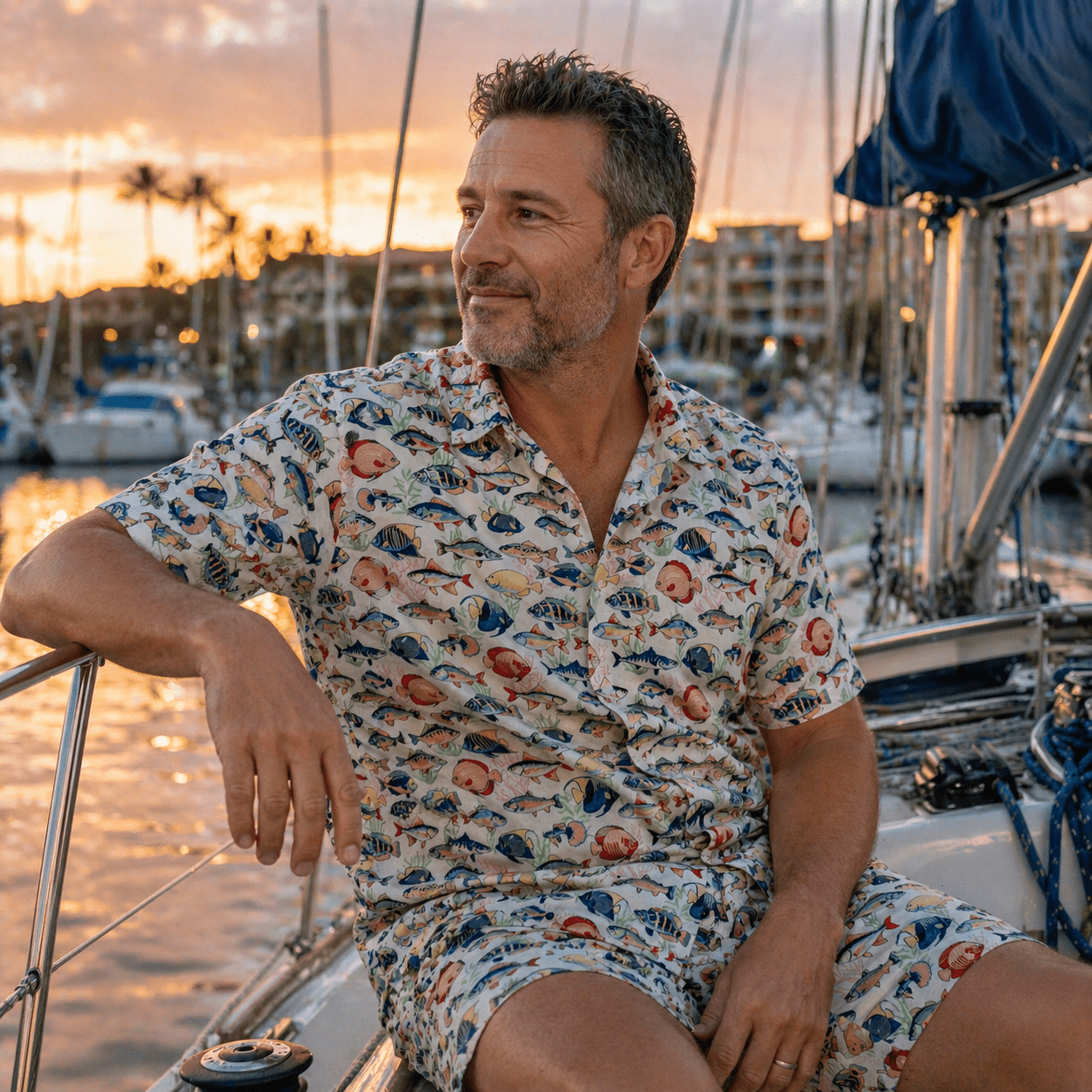 Tropical Fish Woven Shirt - Buoy & Boat - Short Sleeve Woven - 