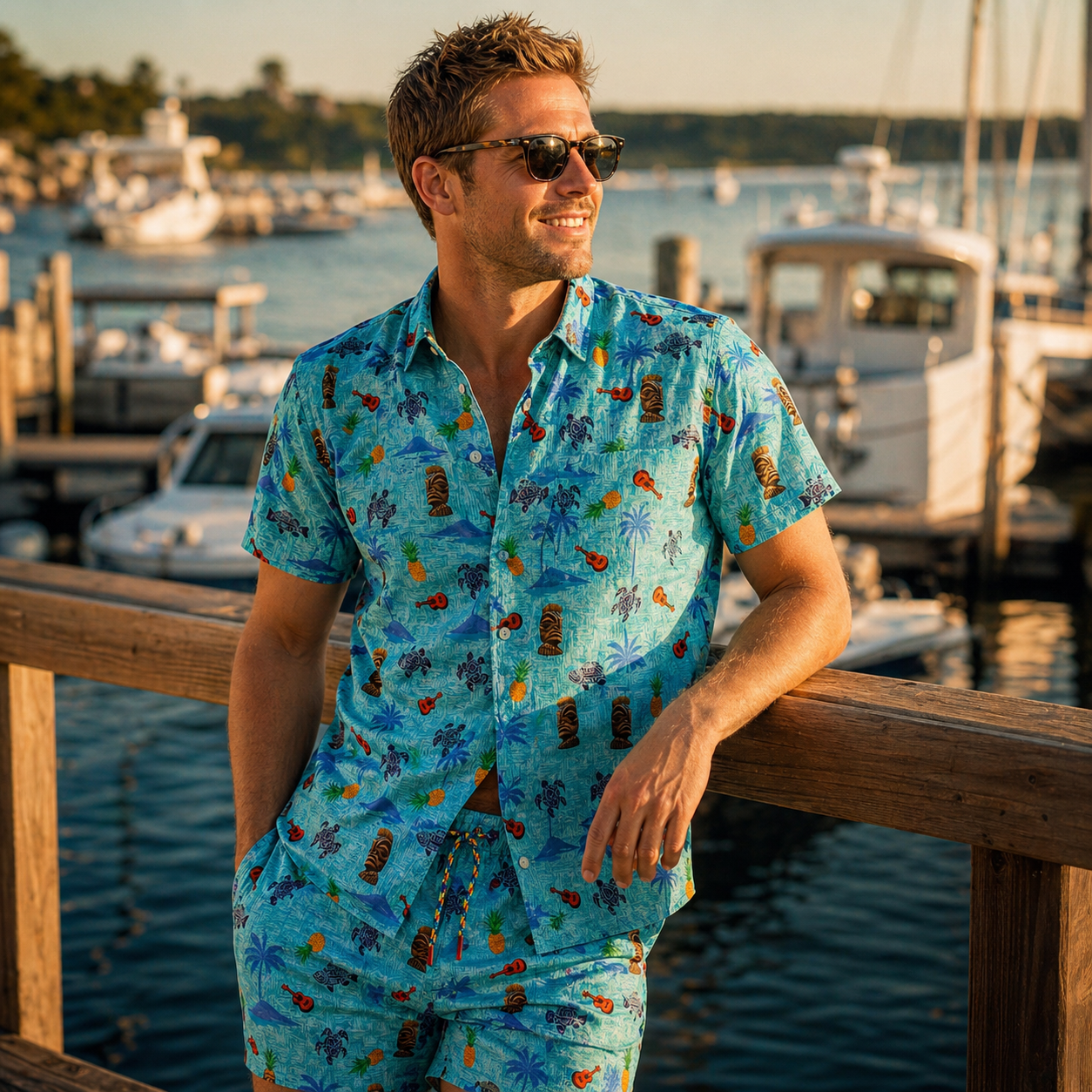 Isla Bonita Swim Trunks - Buoy & Boat - Swim Trunks - Blue