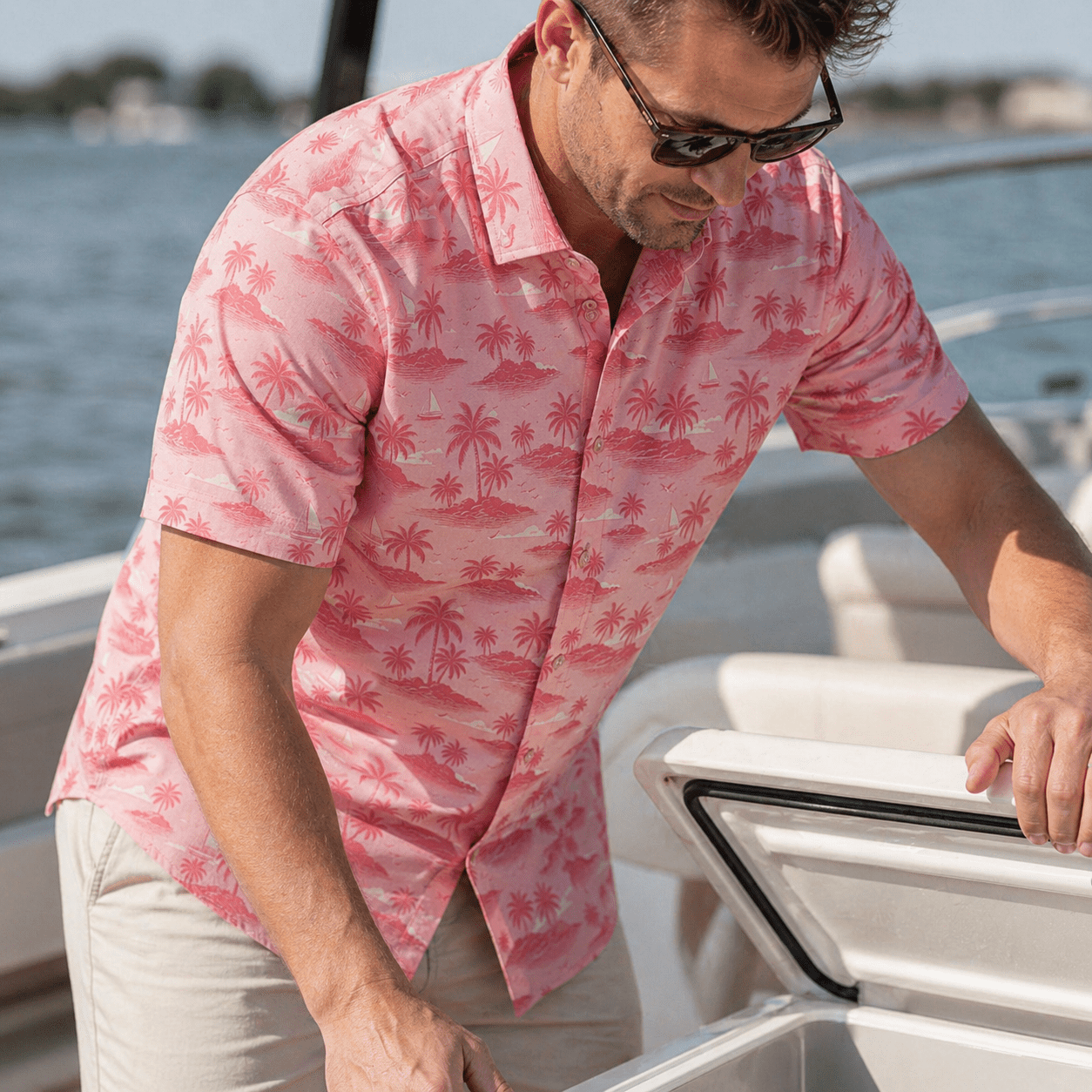 My Isle Woven Shirt - Buoy & Boat - Short Sleeve Woven - Pink