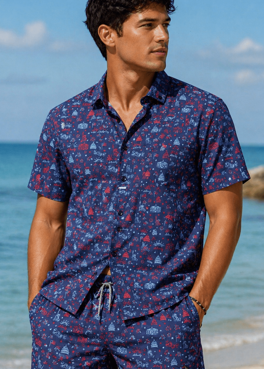 Lady Liberty Woven Shirt - Buoy & Boat - Short Sleeve Woven - 
