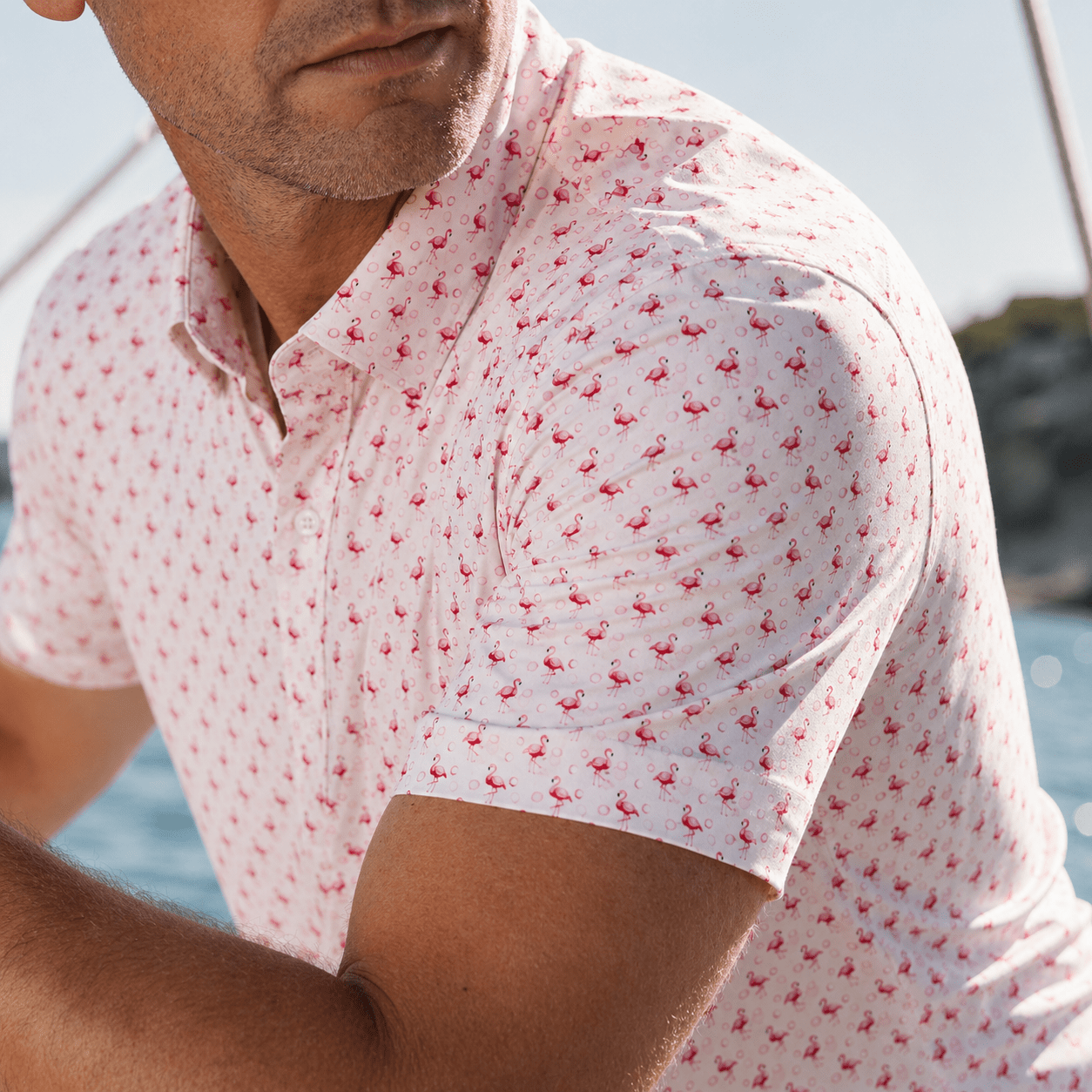 Flamingo Woven Shirt - Buoy & Boat - Short Sleeve Woven - 