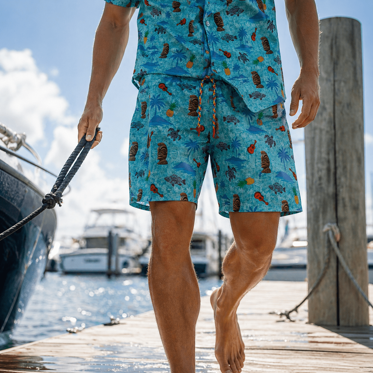 Isla Bonita Swim Trunks - Buoy & Boat - Swim Trunks - Blue