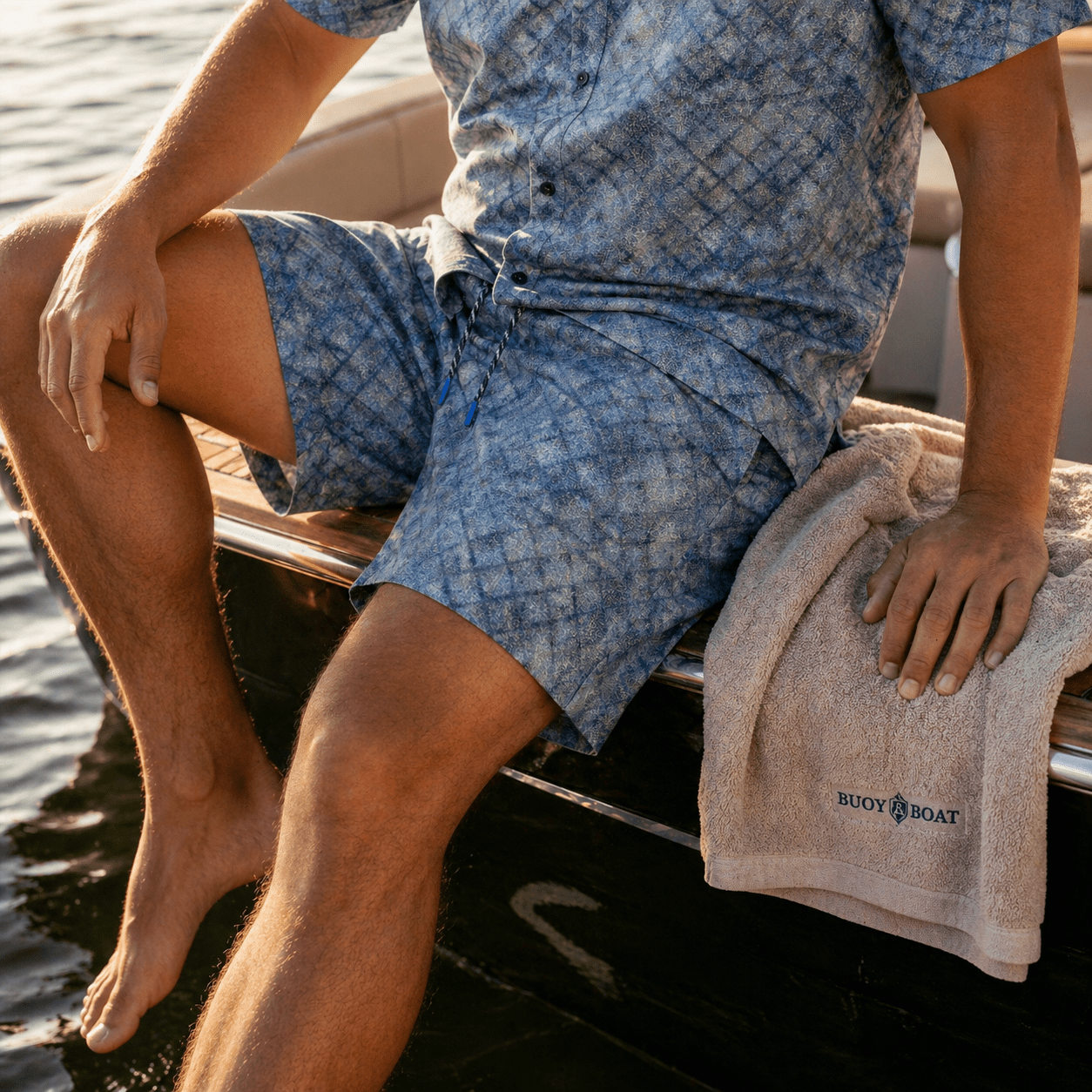 Oxford Diamonds Swim Trunks - Buoy & Boat - Swim Trunks - indigo