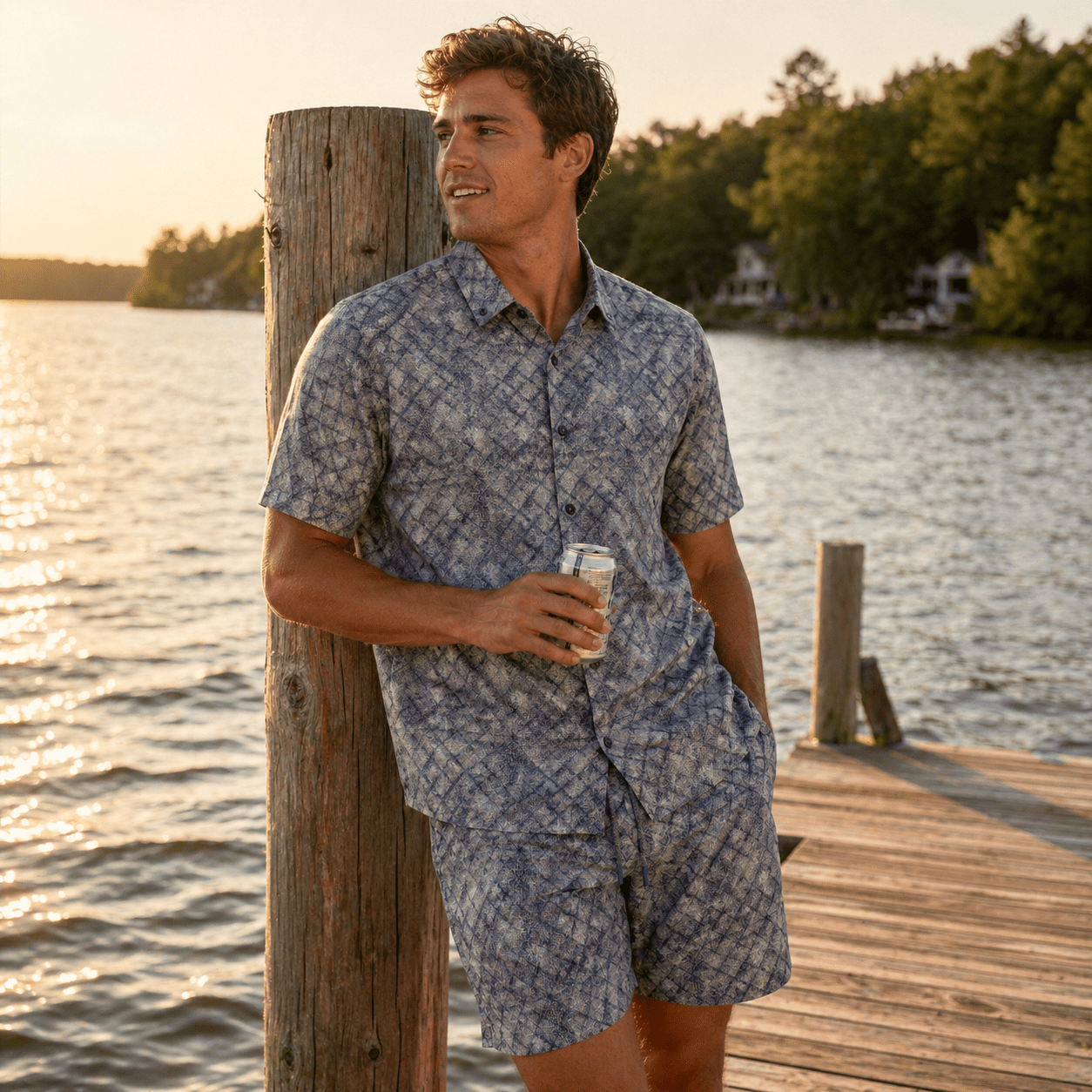 Oxford Diamonds Swim Trunks - Buoy & Boat - Swim Trunks - indigo