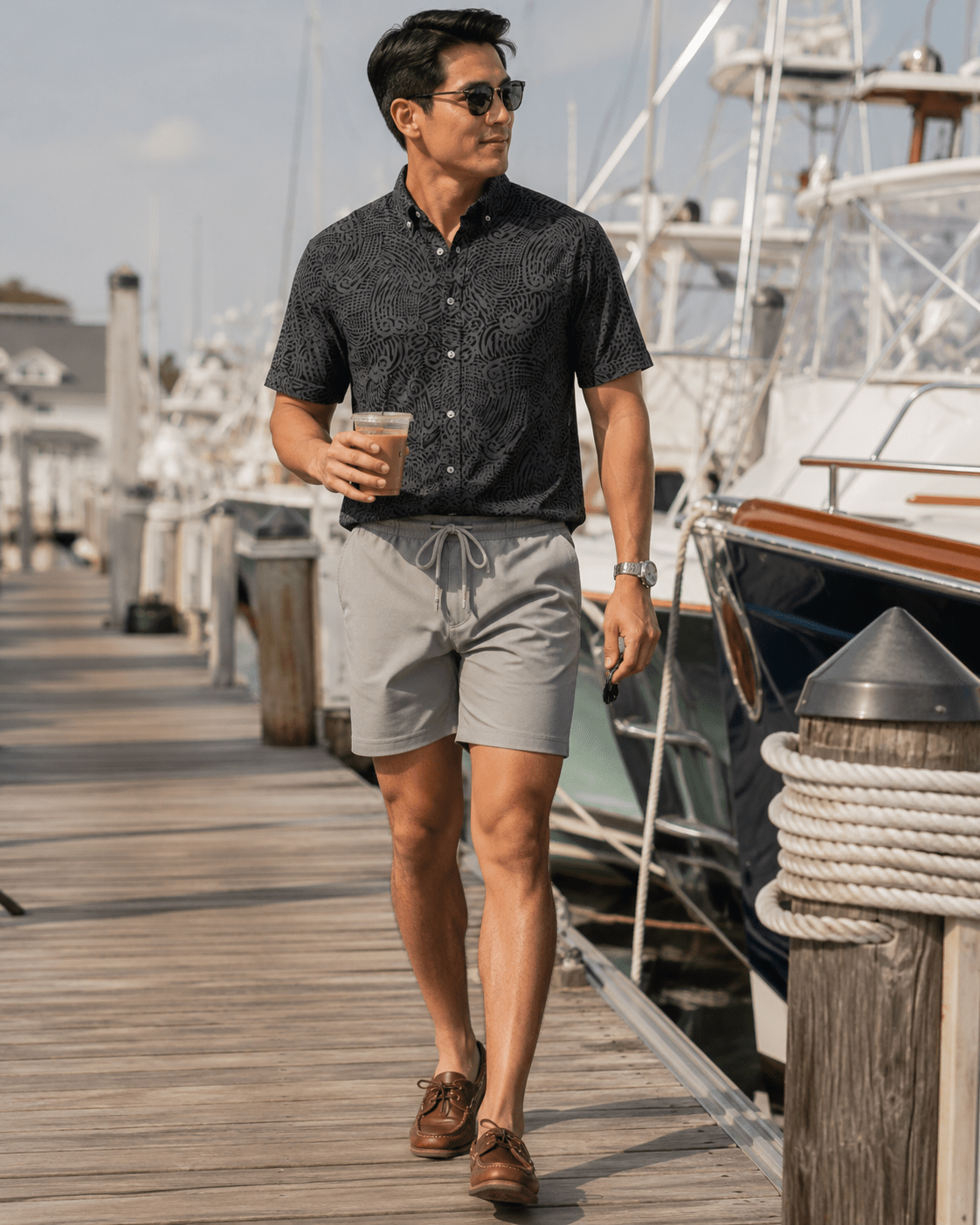 Ripcurl Woven Shirt - Black - Buoy & Boat - Short Sleeve Performance Button Down - Black