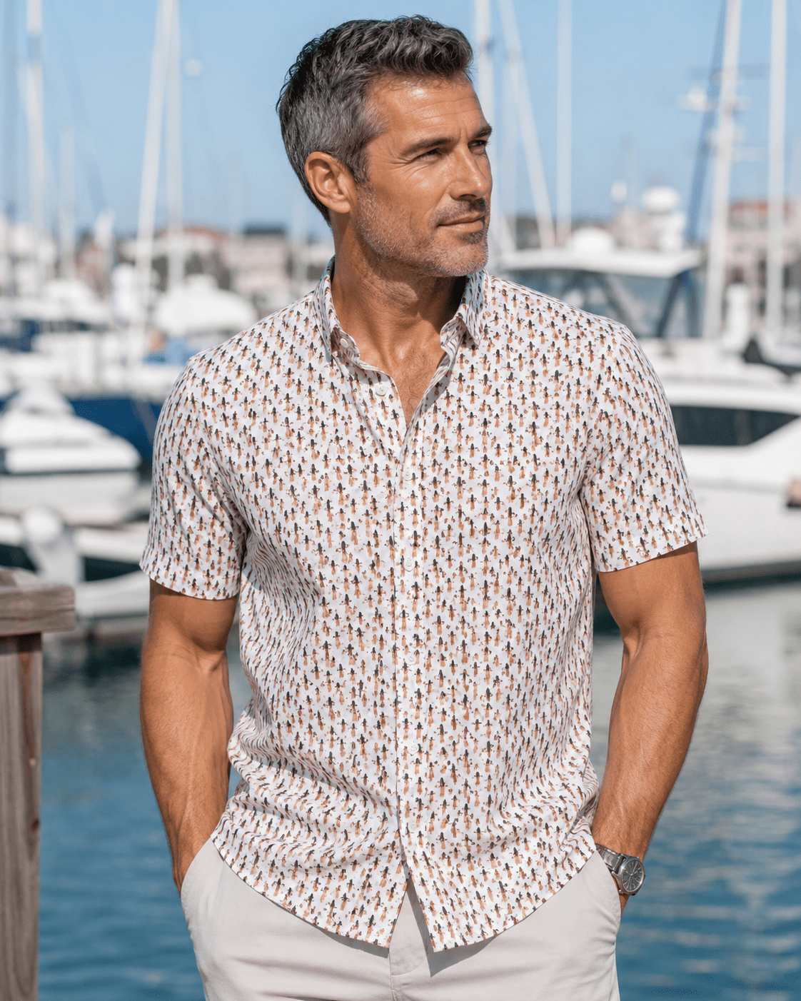 Hula Pineapples Woven Shirt - White - Buoy & Boat - Short Sleeve Performance Button Down - White