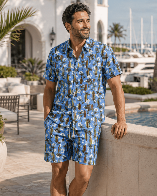 Tropical Surf Cabana Set - Blue - Buoy & Boat - Cabana Set - S