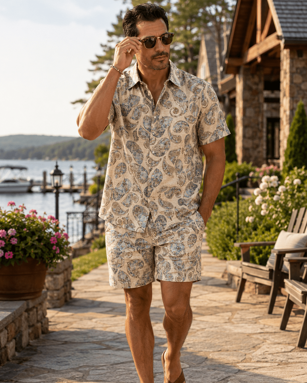 Paisley Time Woven Shirt - Buoy & Boat - BuoyBoat - Tan