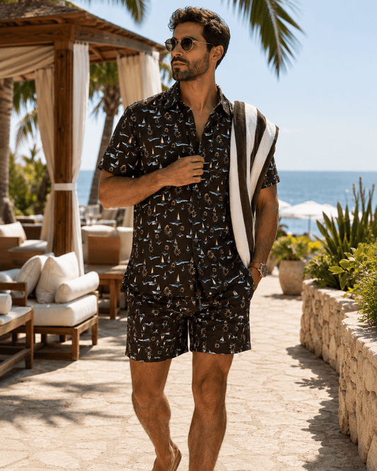 Sail Away Woven Shirt - Buoy & Boat - BuoyBoat - Black