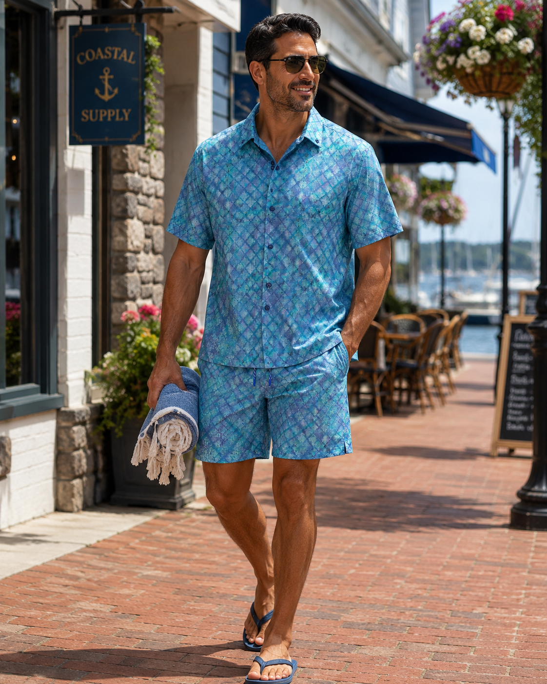 Oxford Diamonds Cabana Set - Teal