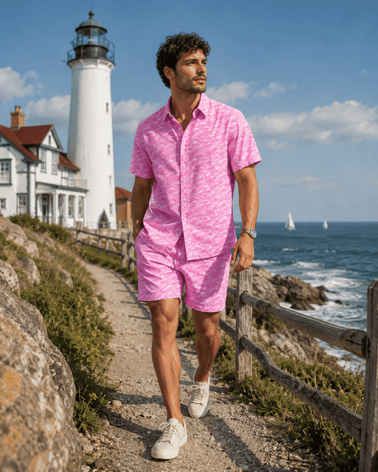 Tidal Swim Trunks - Pink - Buoy & Boat - Swim Trunks - Pink