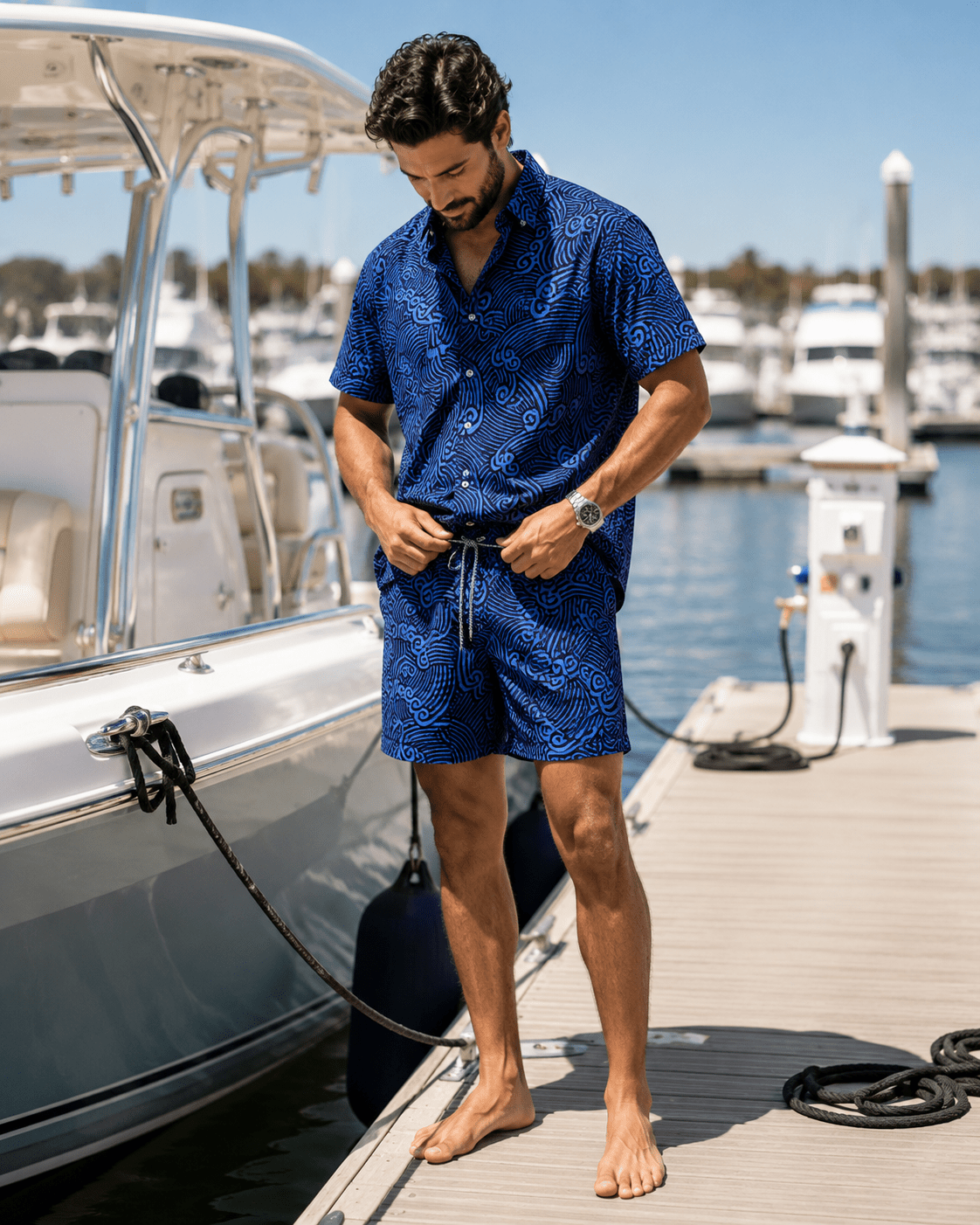 Ripcurl Woven Shirt - Navy - Buoy & Boat - Short Sleeve Performance Button Down - Navy