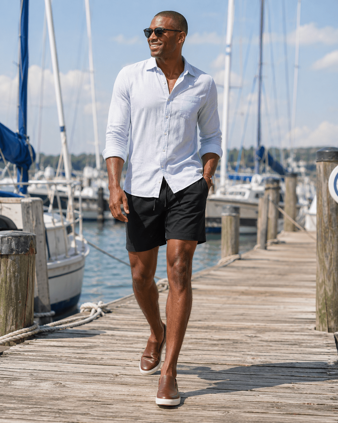 Solid Swim Trunks - Black - Buoy & Boat - Swim Trunks - Black