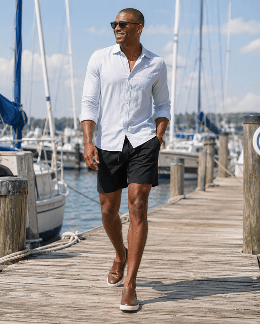 Solid Swim Trunks - Black - Buoy & Boat - Swim Trunks - Black