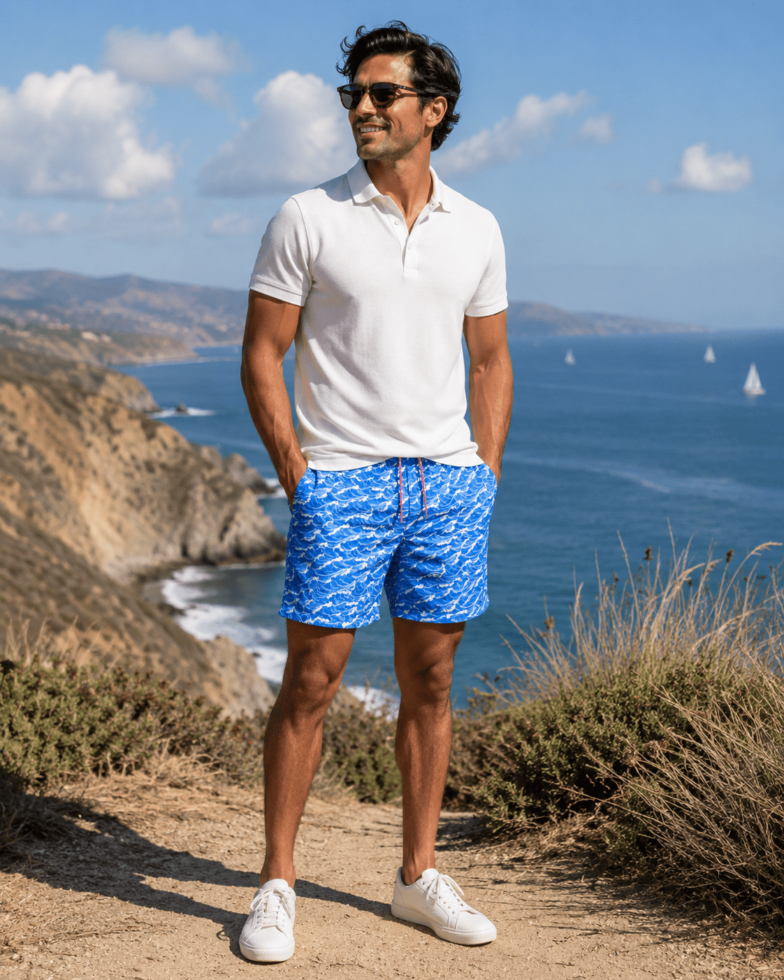 Tidal Swim Trunks - Blue - Buoy & Boat - Swim Trunks - Blue