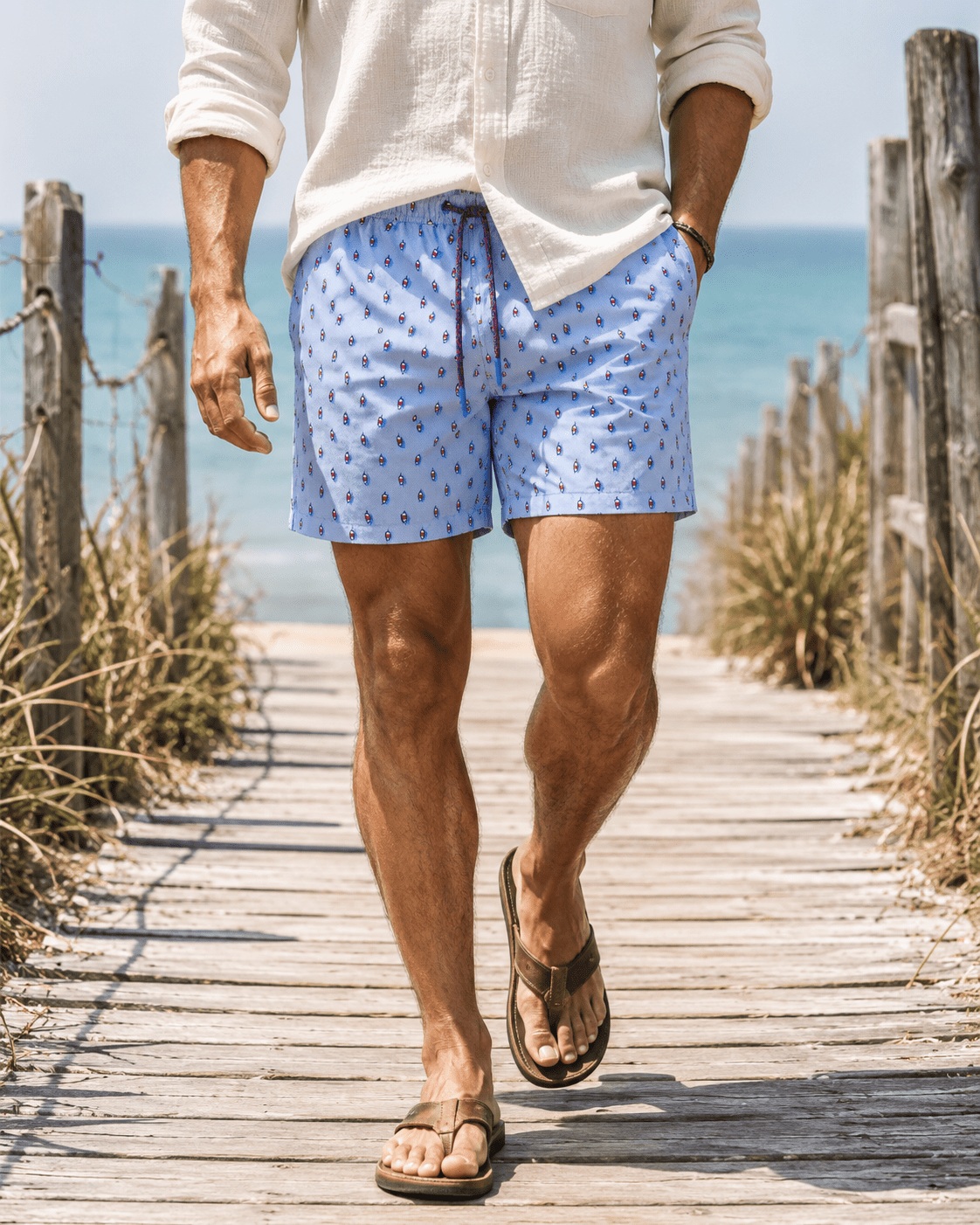 Buoys Swim Trunks - Blue - Buoy & Boat - Swim Trunks - Blue