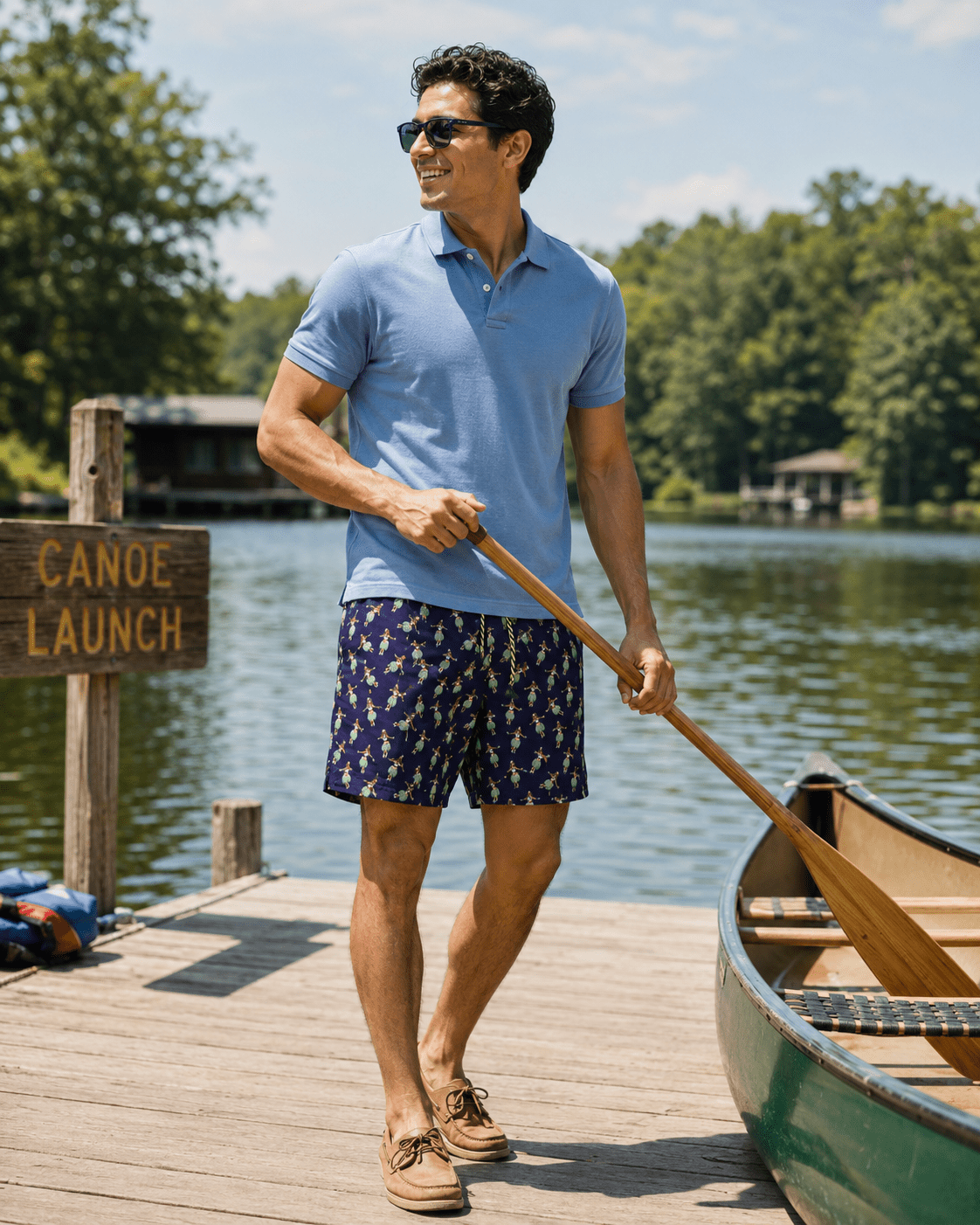 Hula Babes Swim Trunks - Buoy & Boat - Swim Trunks - Black