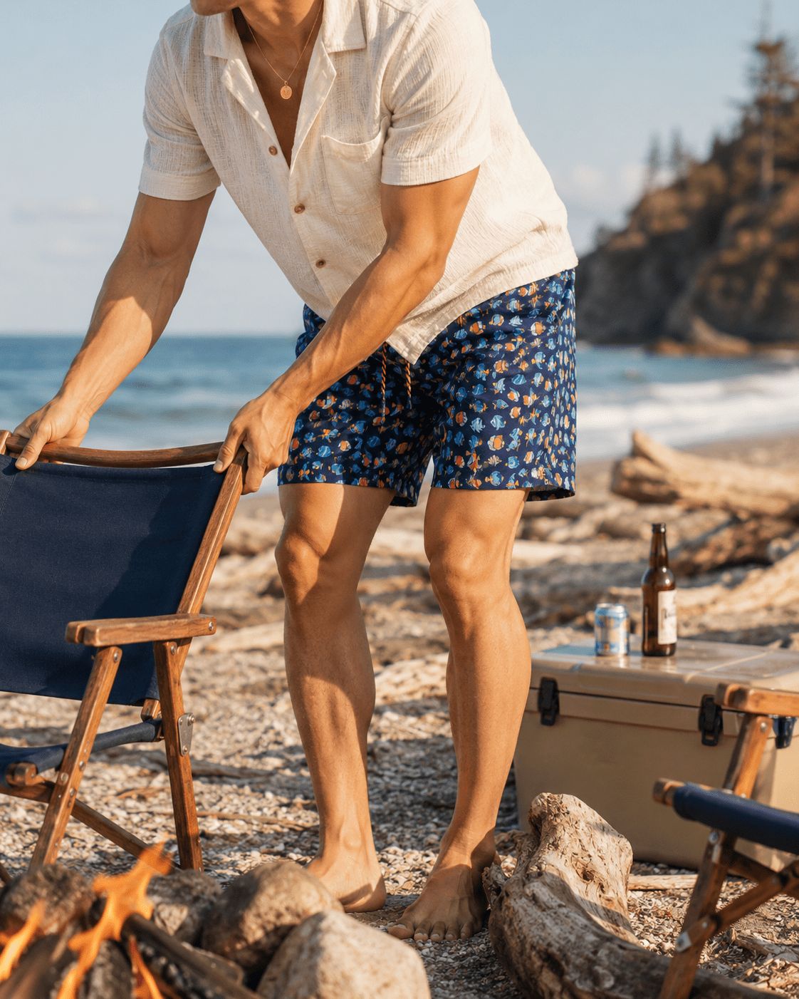 Exotic Fished Swim Trunks - Navy - Buoy & Boat - Swim Trunks - Navy