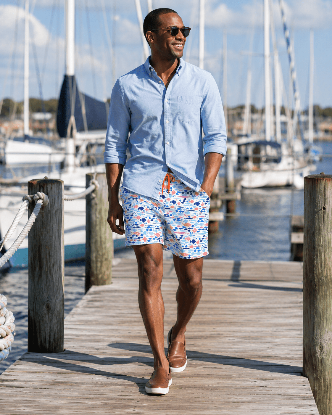 Shoalmates Boardshorts - Buoy & Boat - Swim Trunks - Blue